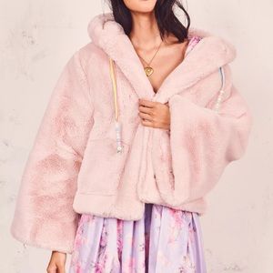 LoveShackFancy Kiernan Jacket in Dusty Rose